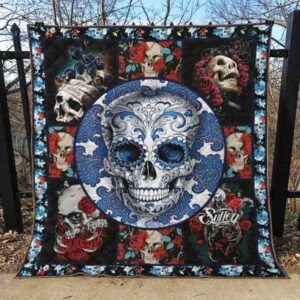 Skull Quilt Blanket Ver 47  Quilt
